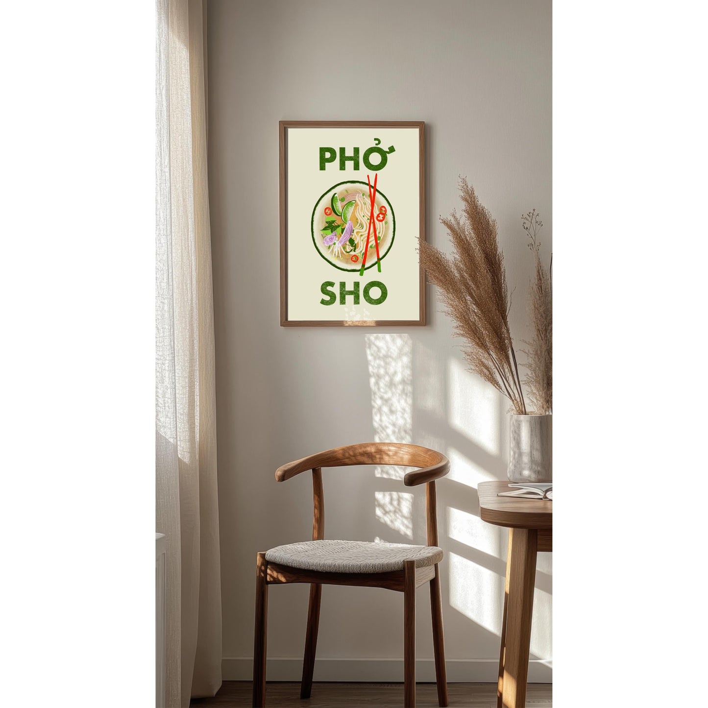Pho Soup Kitchen Print: Foodie Retro Art, Wall Art, Home decor, Poster