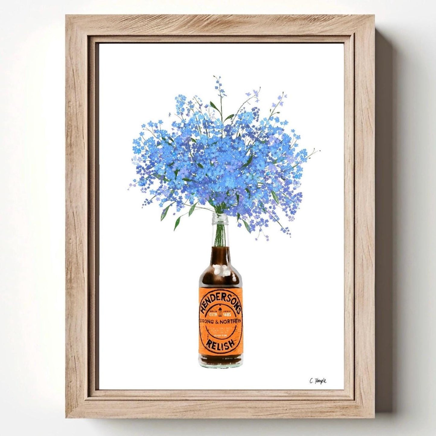 Yorkshire Print Wall Art : Hendersons Relish | Forget-Me-Not Flowers
