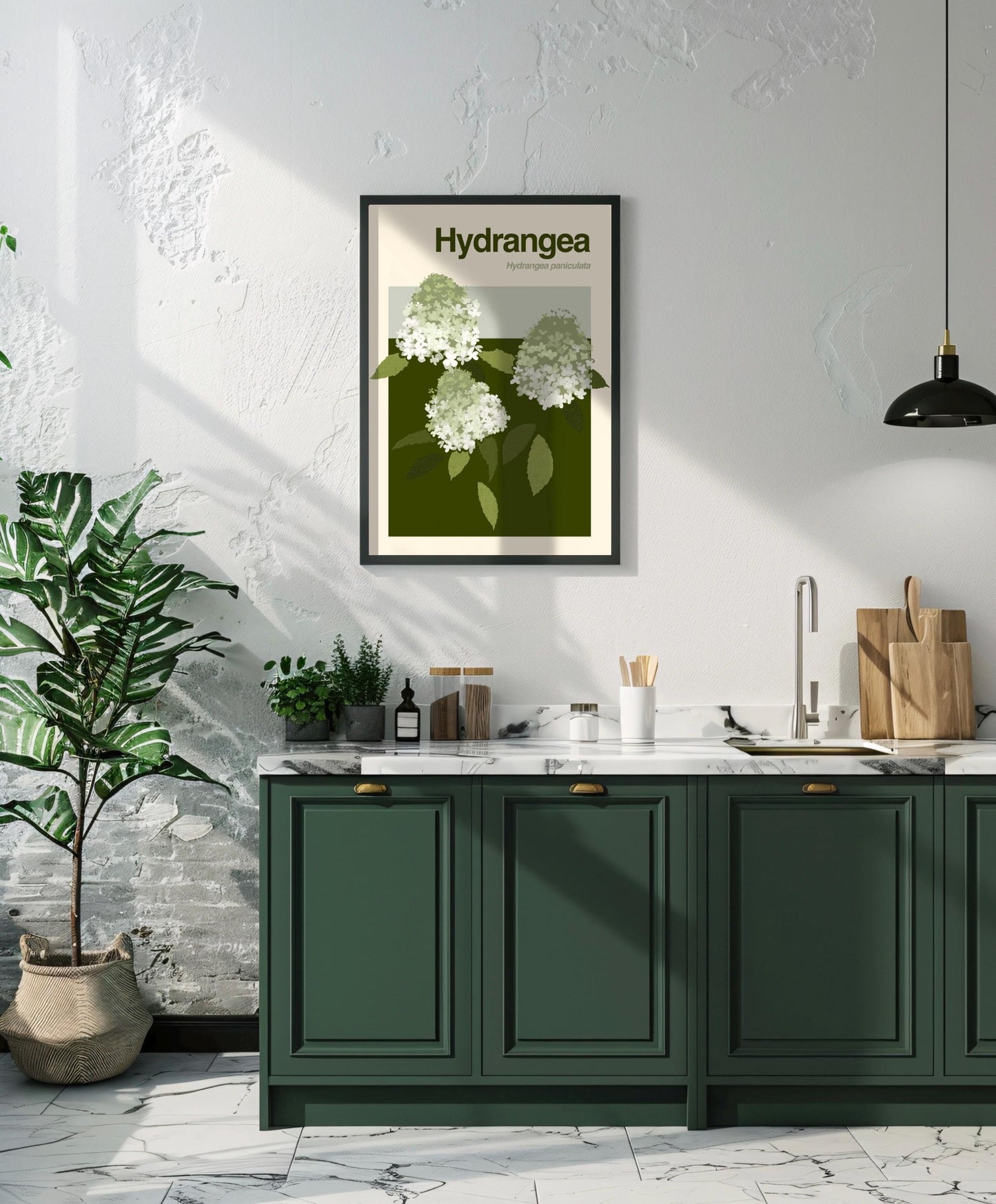 Hydrangea Wall Art: Flower Wall Decor, Poster