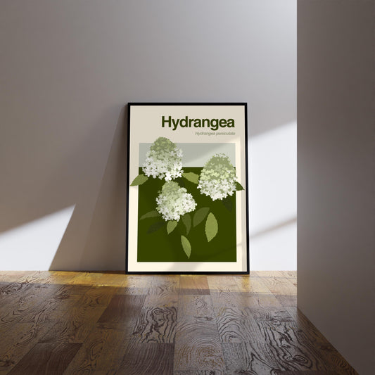 Hydrangea Wall Art: Flower Wall Decor, Poster