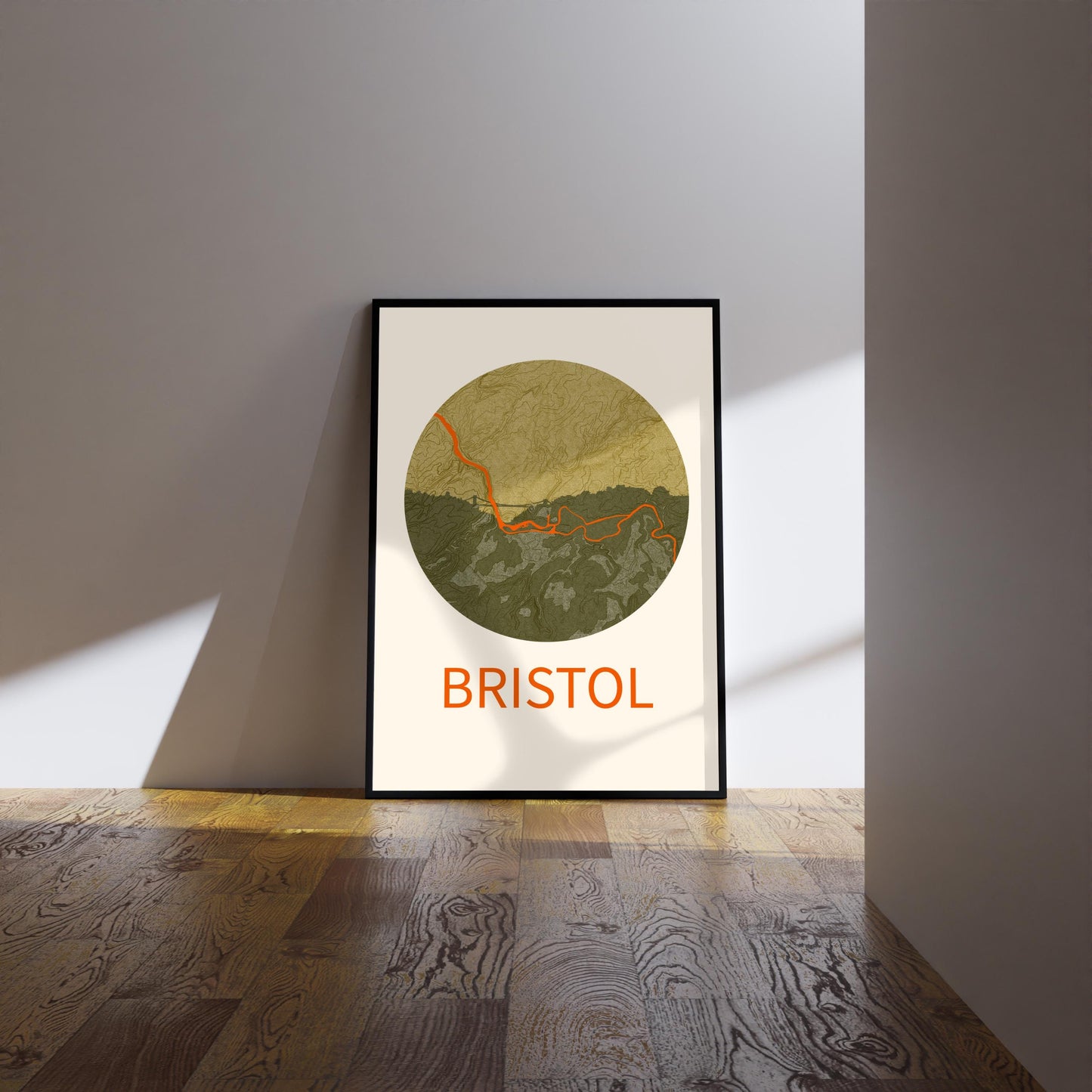 Bristol Skyline Art Print | Modern City Topography Poster