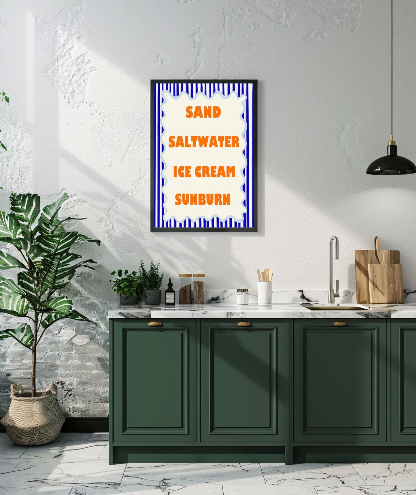 Vintage Beach Wall Art Print | Sand, Saltwater, Ice Cream, Sunburn