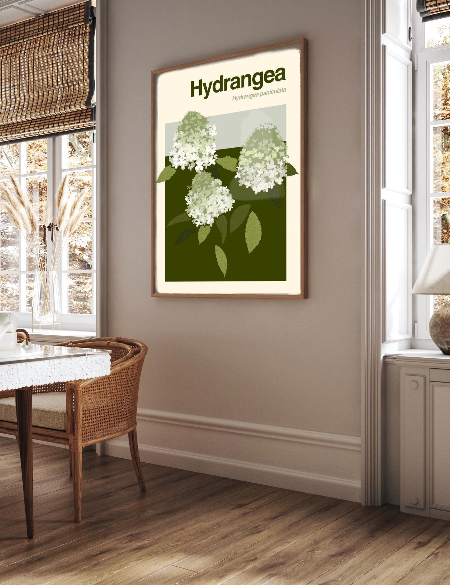 Hydrangea Wall Art: Flower Wall Decor, Poster
