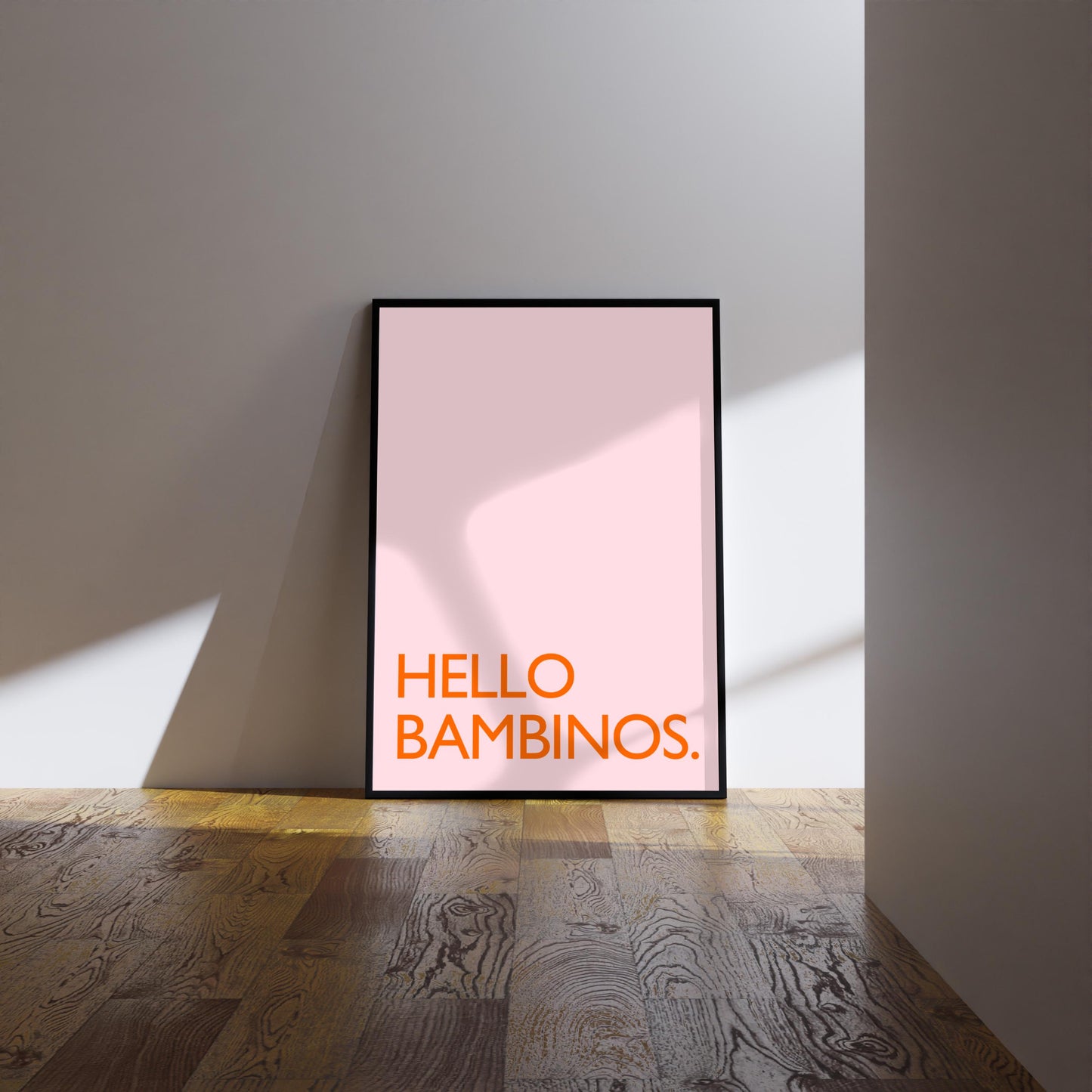 Hello Bambinos Print: Friday Night Dinner Kitchen Art, Wall Art Poster