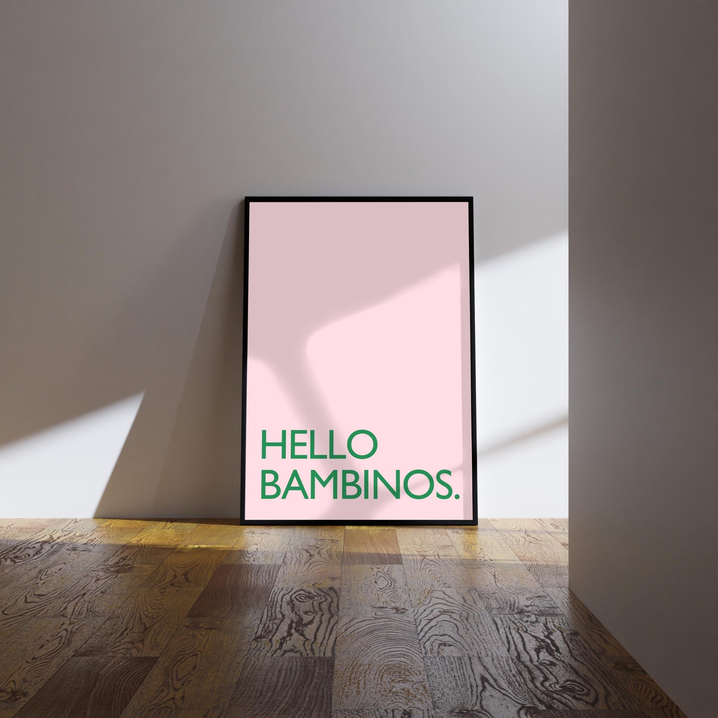 Hello Bambinos Print: Friday Night Dinner Kitchen Art, Wall Art Poster