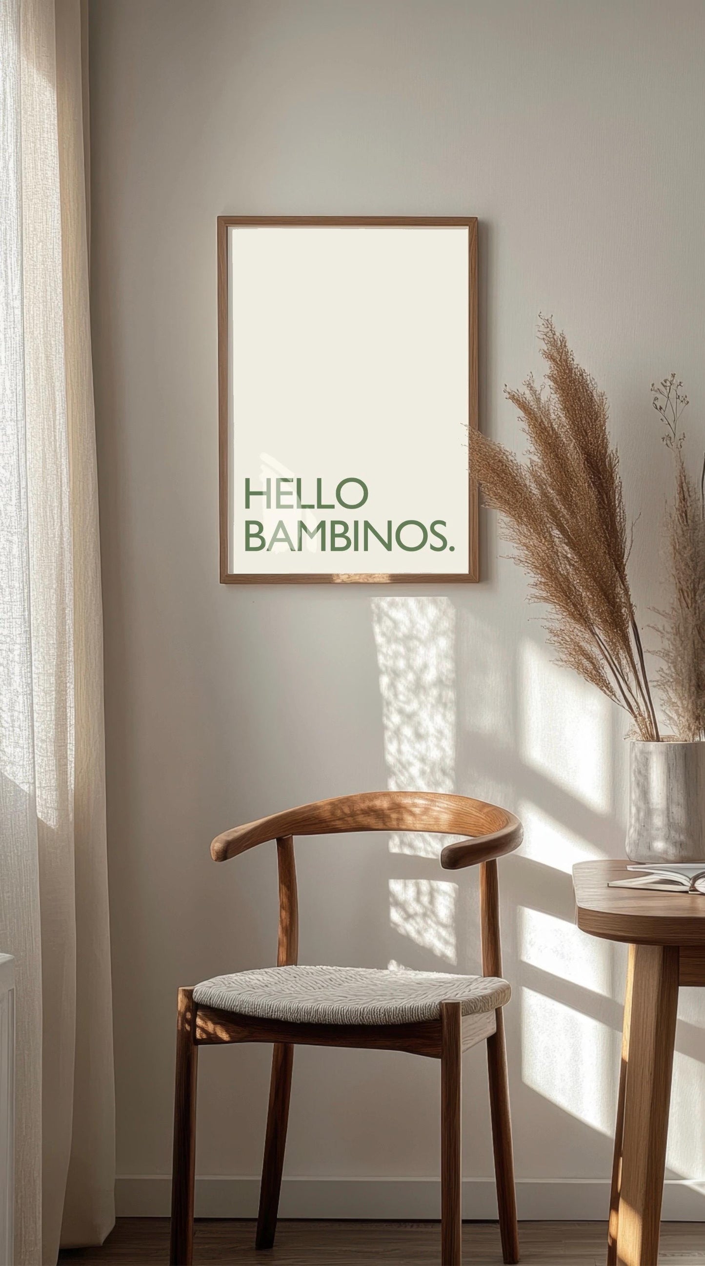 Hello Bambinos Print: Friday Night Dinner Kitchen Art, Wall Art Poster