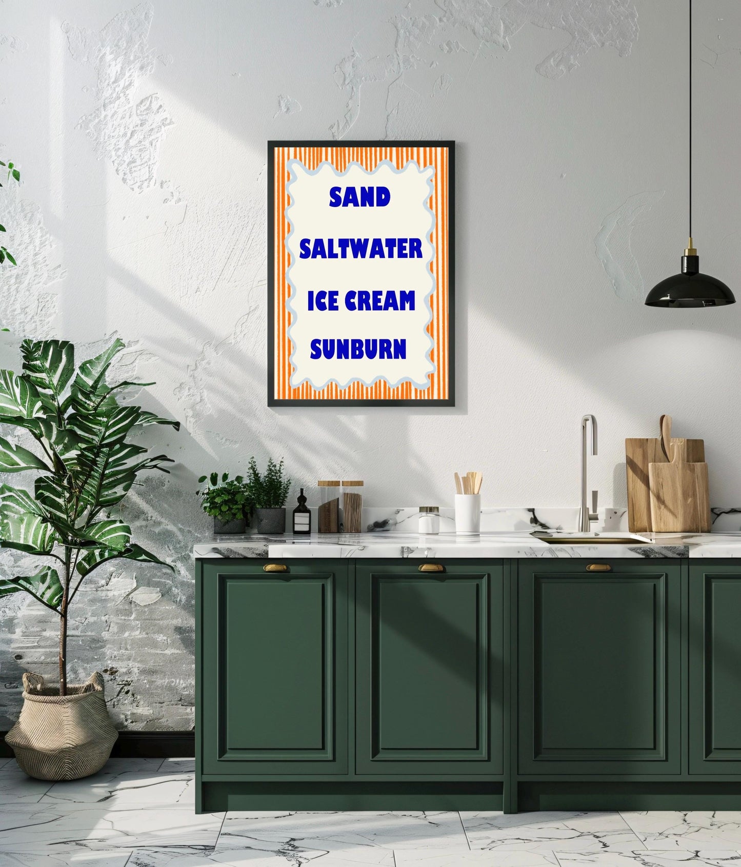 Vintage Beach Wall Art Print | Sand, Saltwater, Ice Cream, Sunburn