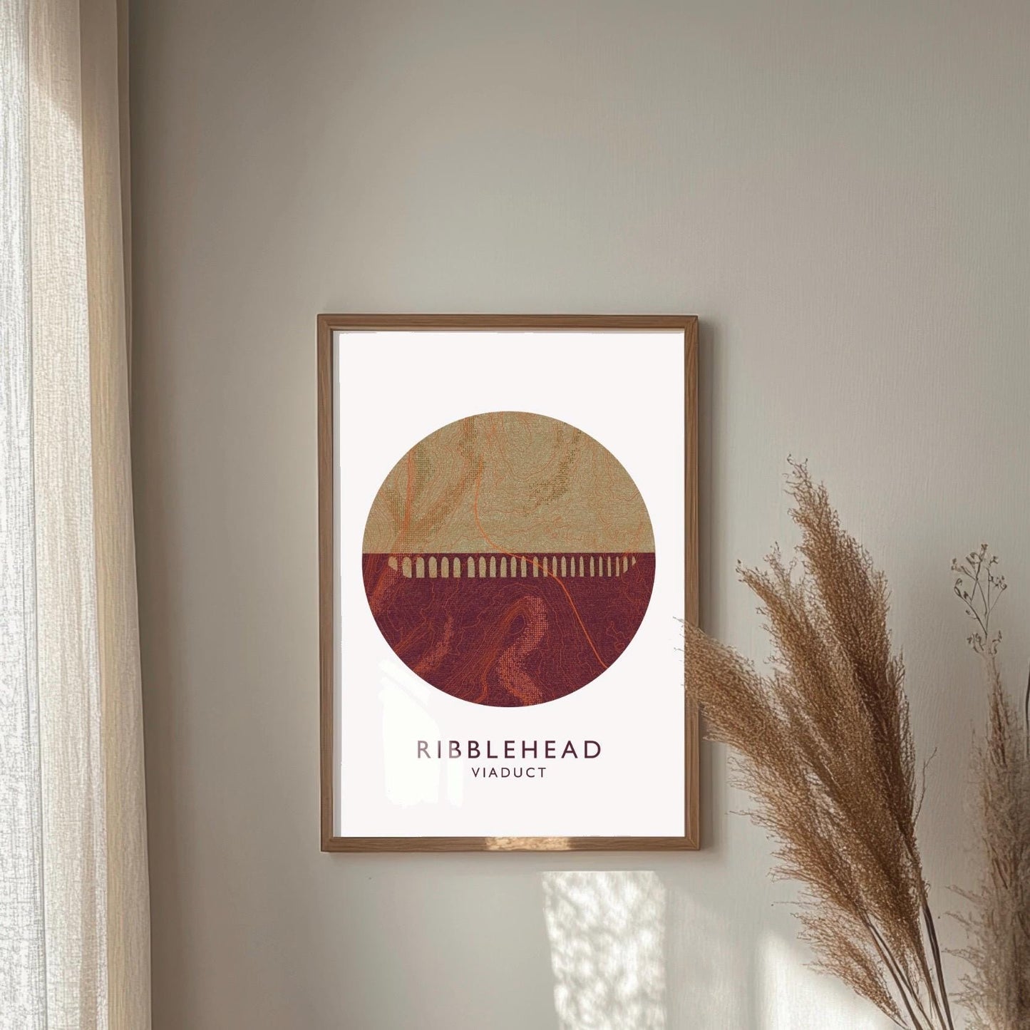 Ribblehead Viaduct Topography Silhouette | Yorkshire print | Yorkshire Dales Art