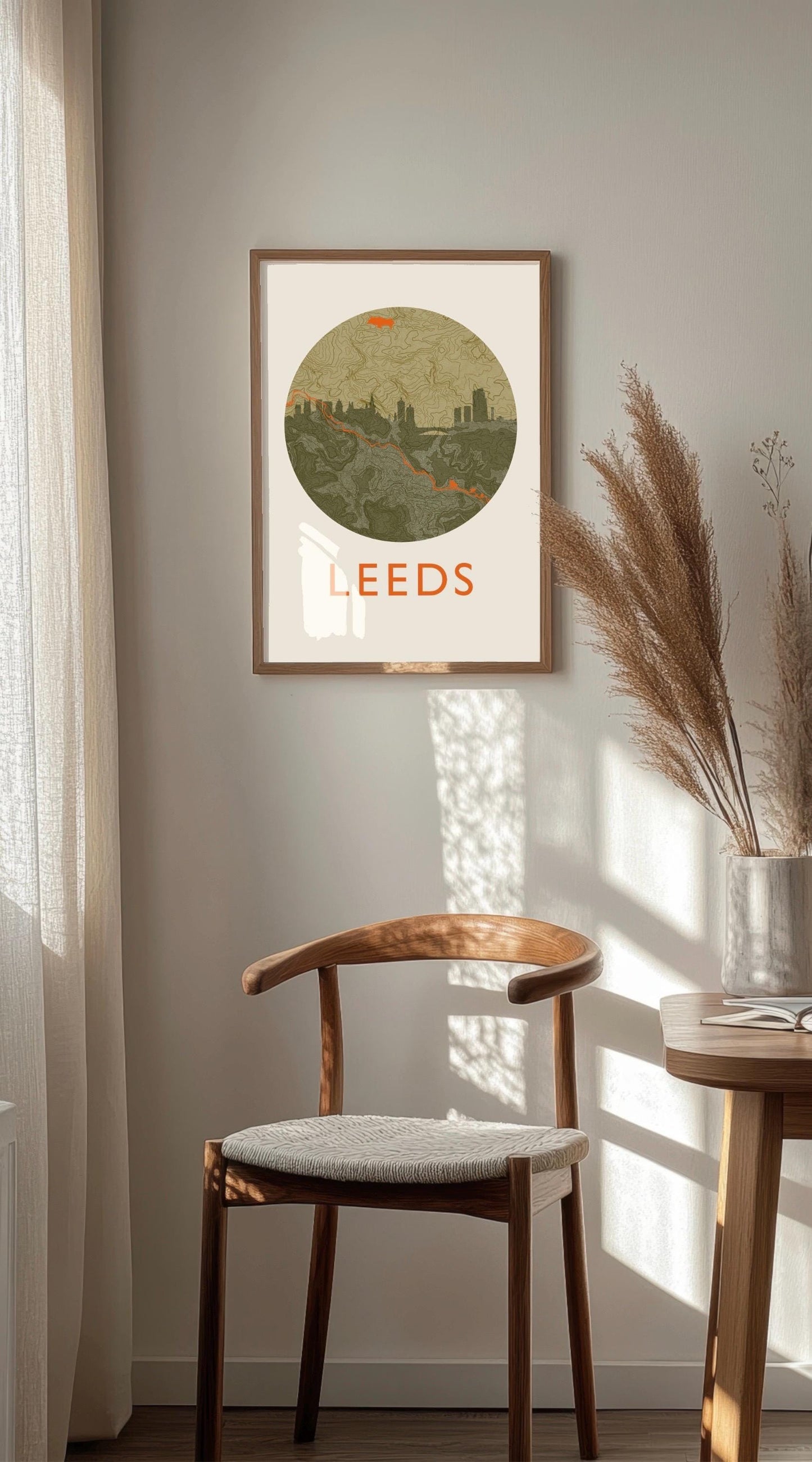 Leeds Skyline Topography Art Print | Modern City Topography Poster