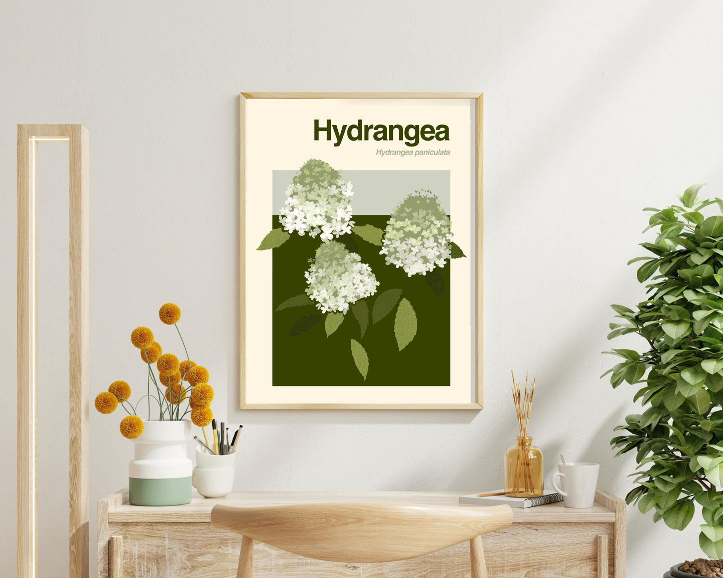 Hydrangea Wall Art: Flower Wall Decor, Poster