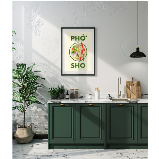 Pho Soup Kitchen Print: Foodie Retro Art, Wall Art, Home decor, Poster