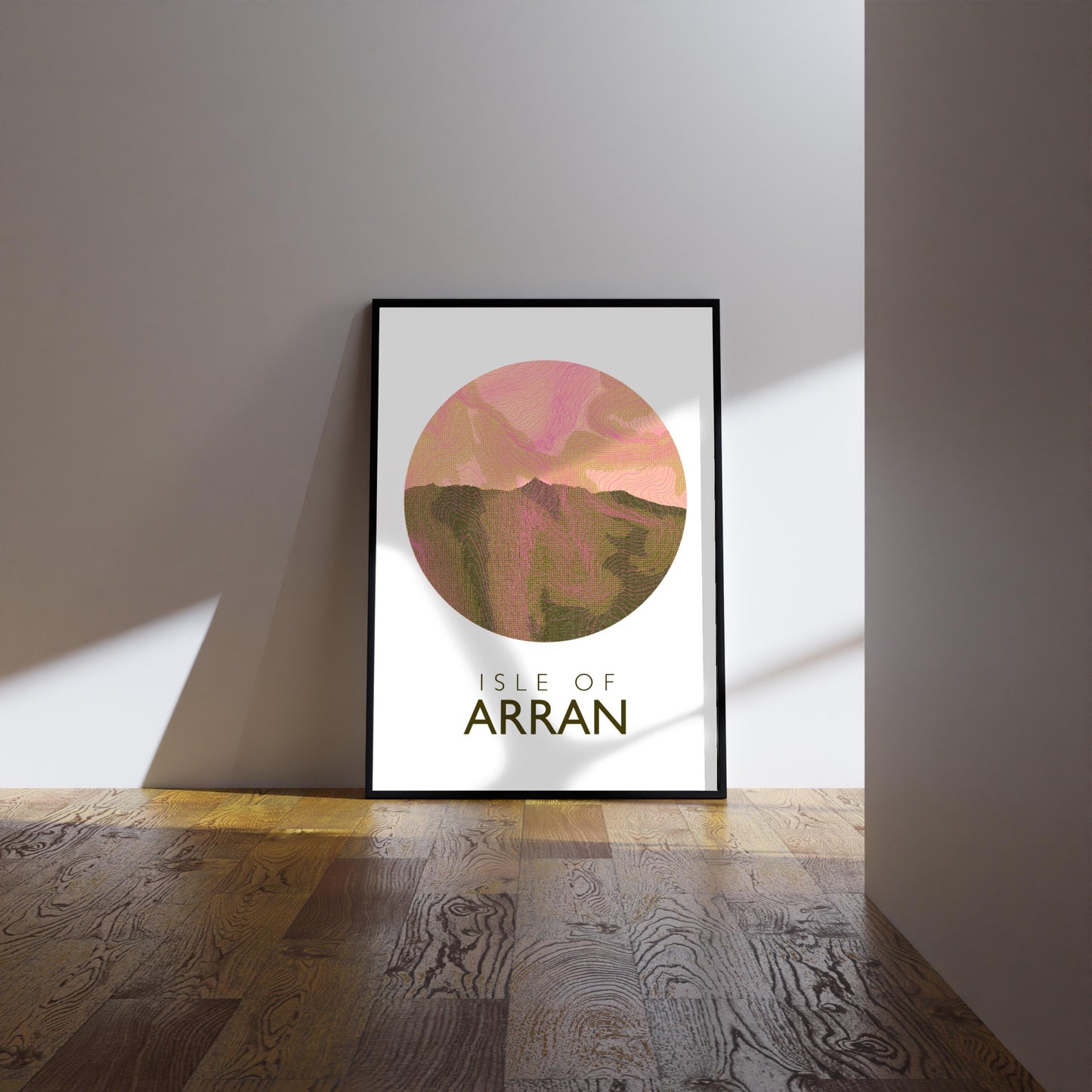 Isle of Arran Topography Silhouette | Hiking | Outdoors | Nature | Scotland print