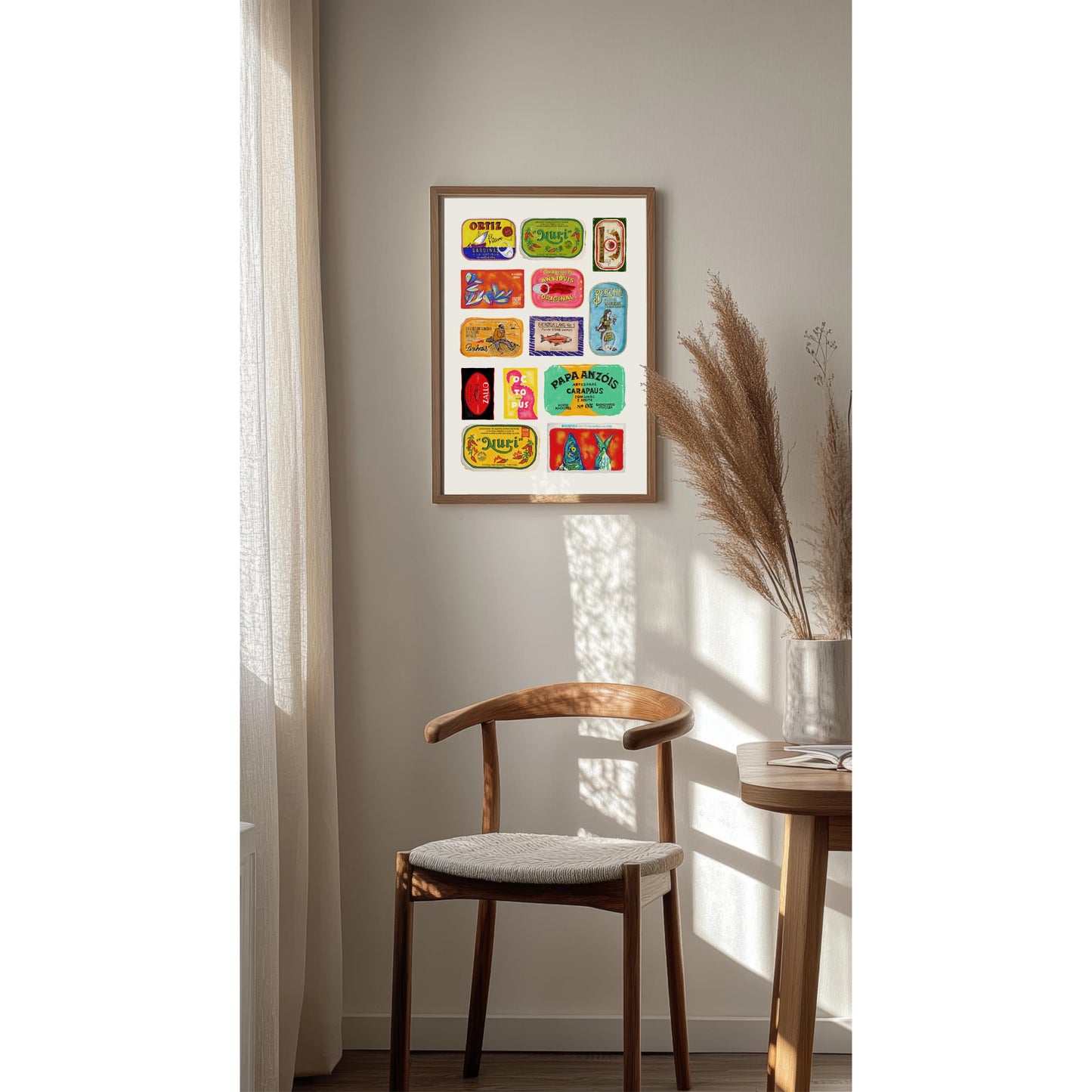 Sardine Tin Foodie Art Print: Retro Kitchen Wall Decor