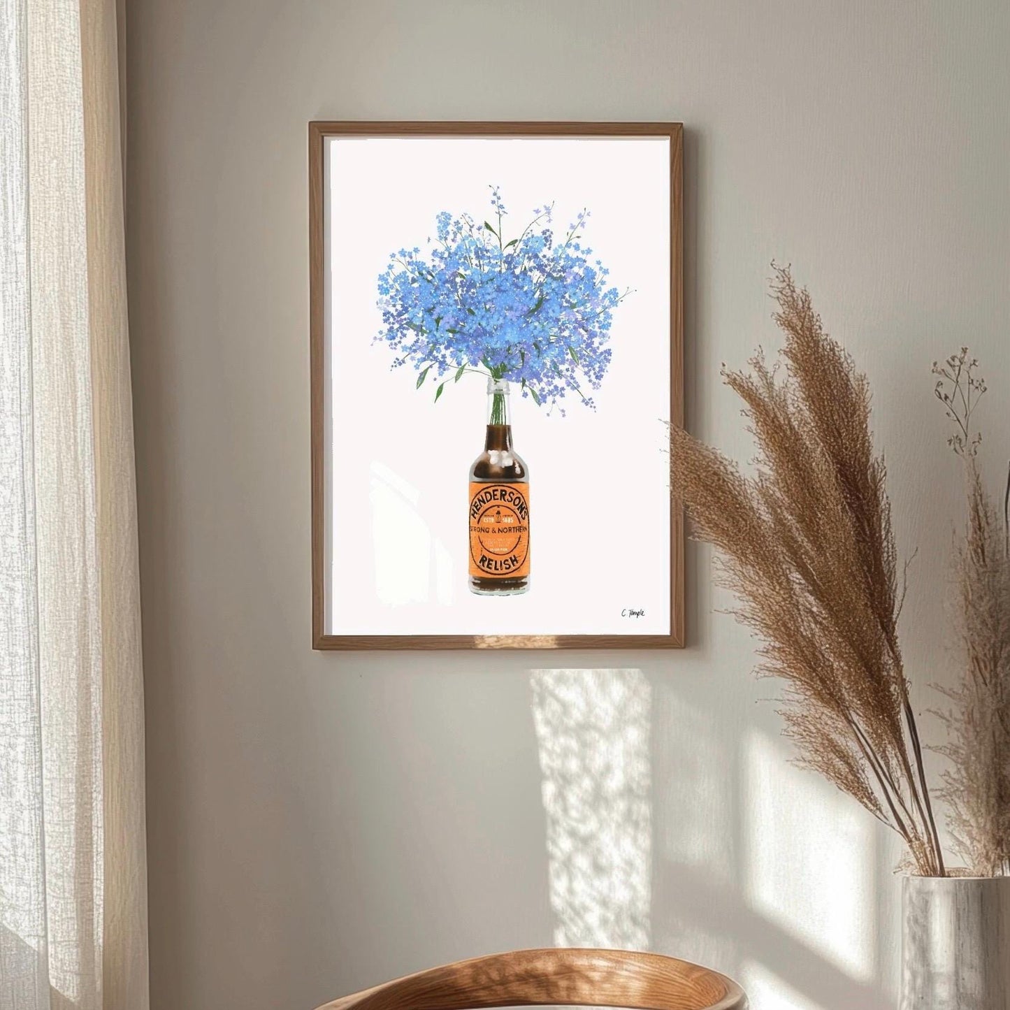 Yorkshire Print Wall Art : Hendersons Relish | Forget-Me-Not Flowers