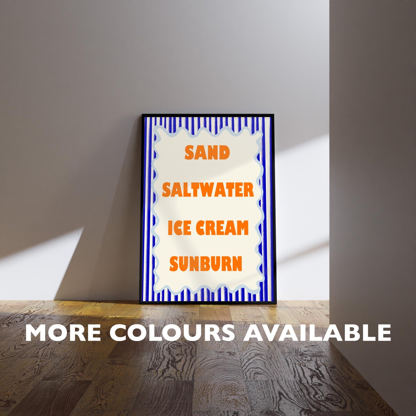 Vintage Beach Wall Art Print | Sand, Saltwater, Ice Cream, Sunburn