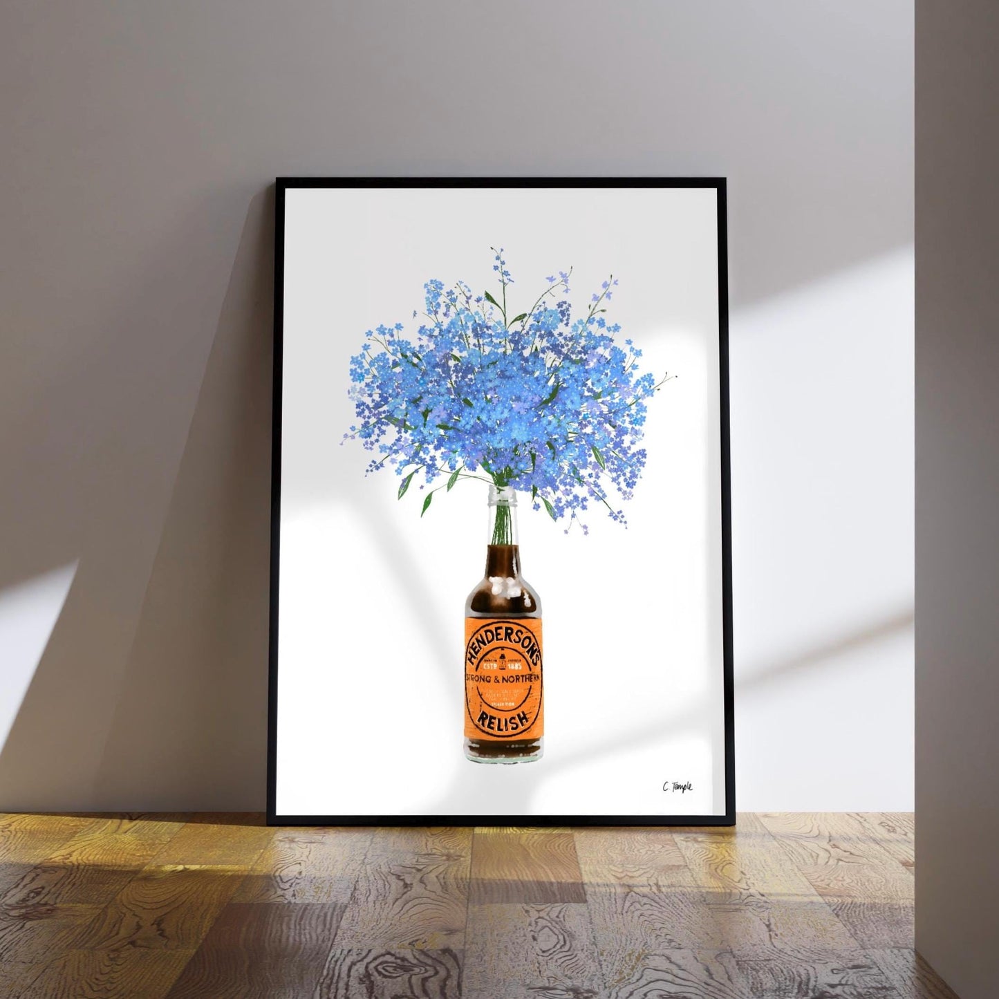 Yorkshire Print Wall Art : Hendersons Relish | Forget-Me-Not Flowers
