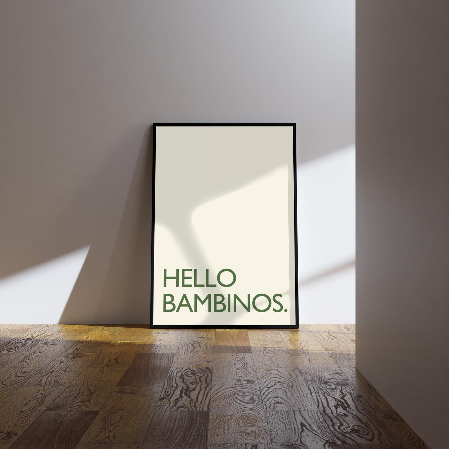 Hello Bambinos Print: Friday Night Dinner Kitchen Art, Wall Art Poster