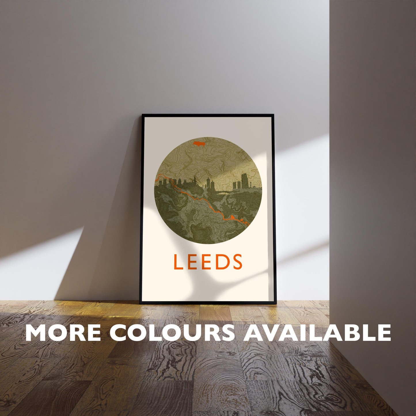 Leeds Skyline Topography Art Print | Modern City Topography Poster