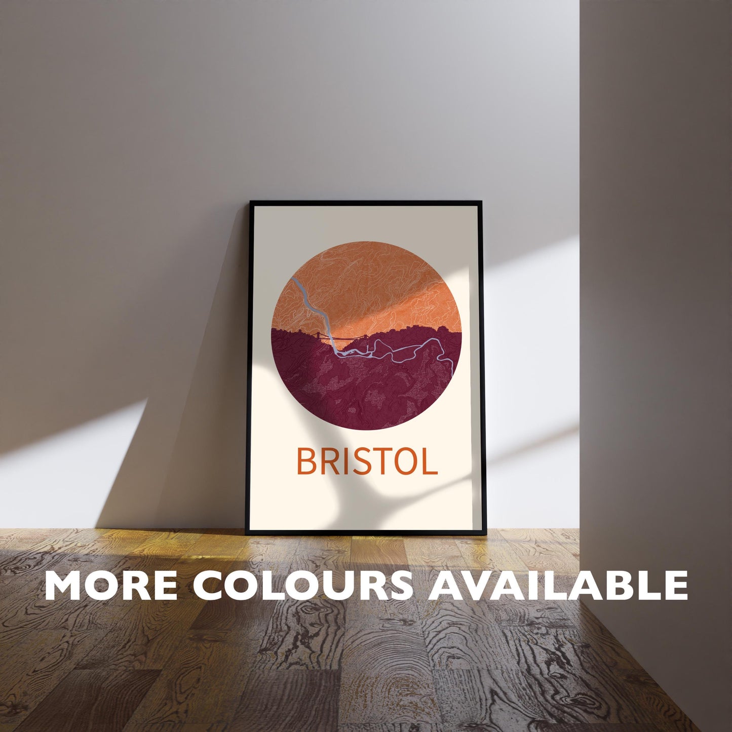Bristol Skyline Art Print | Modern City Topography Poster