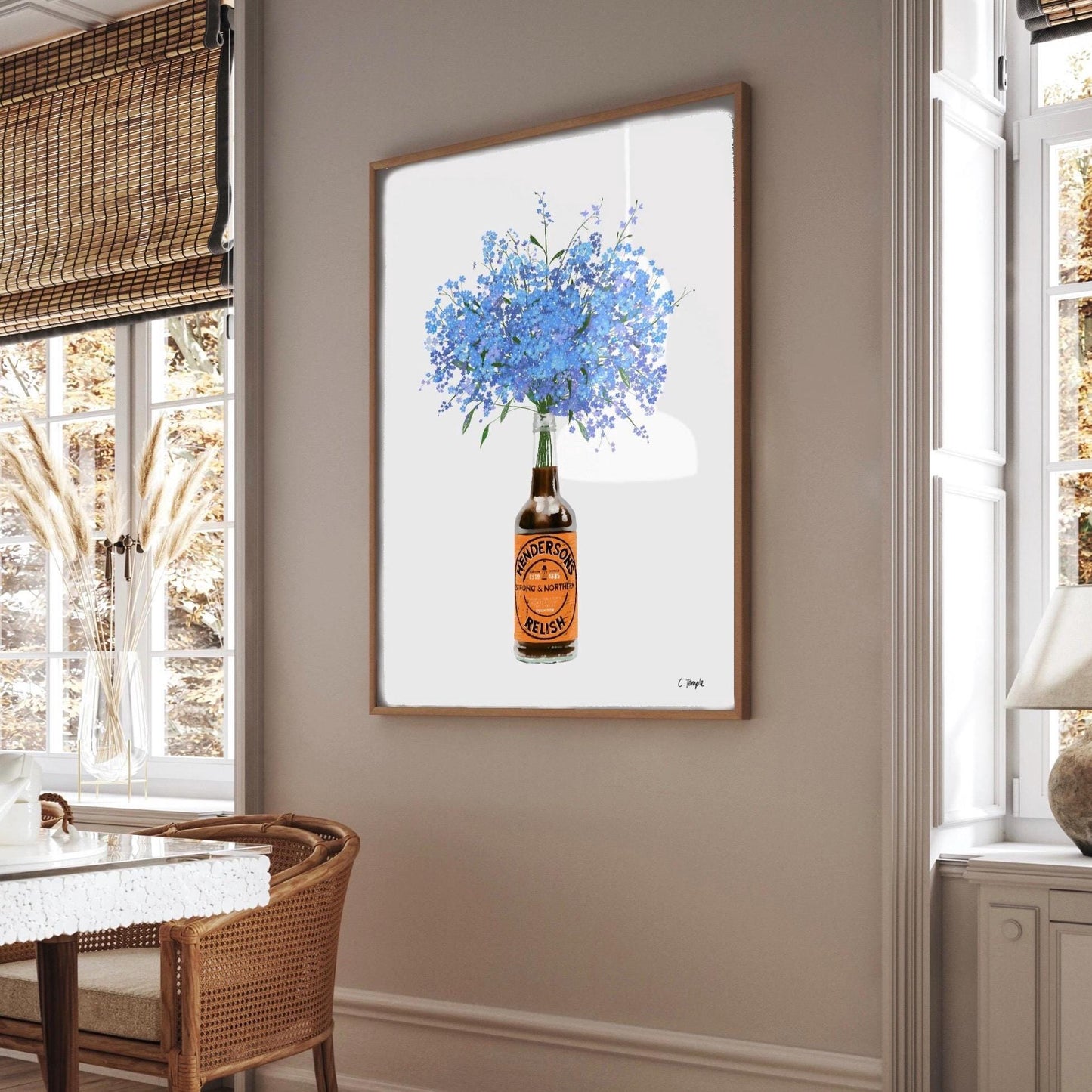 Yorkshire Print Wall Art : Hendersons Relish | Forget-Me-Not Flowers