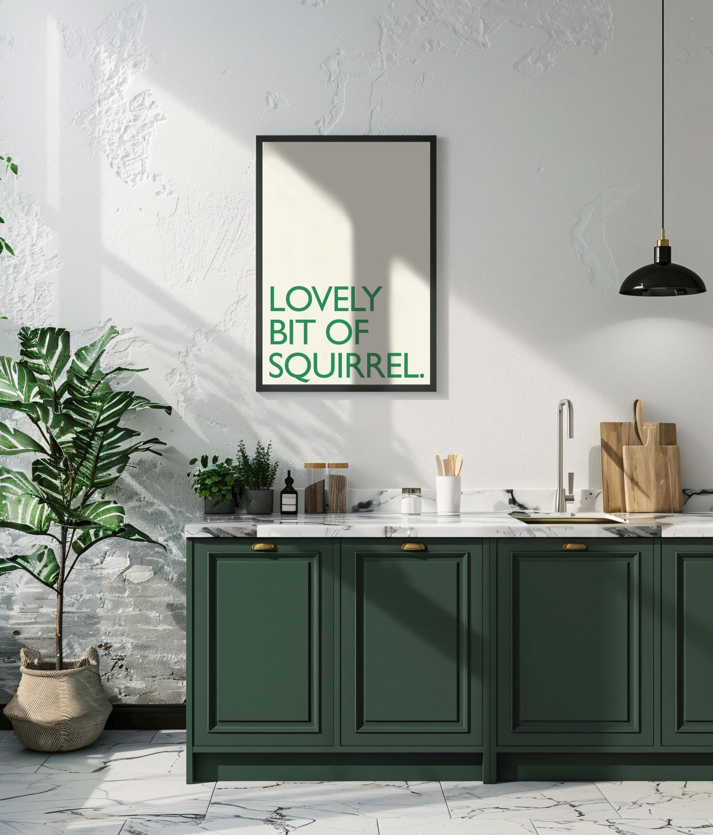 Friday Night Dinner Print: Martin's Squirrel Kitchen Art