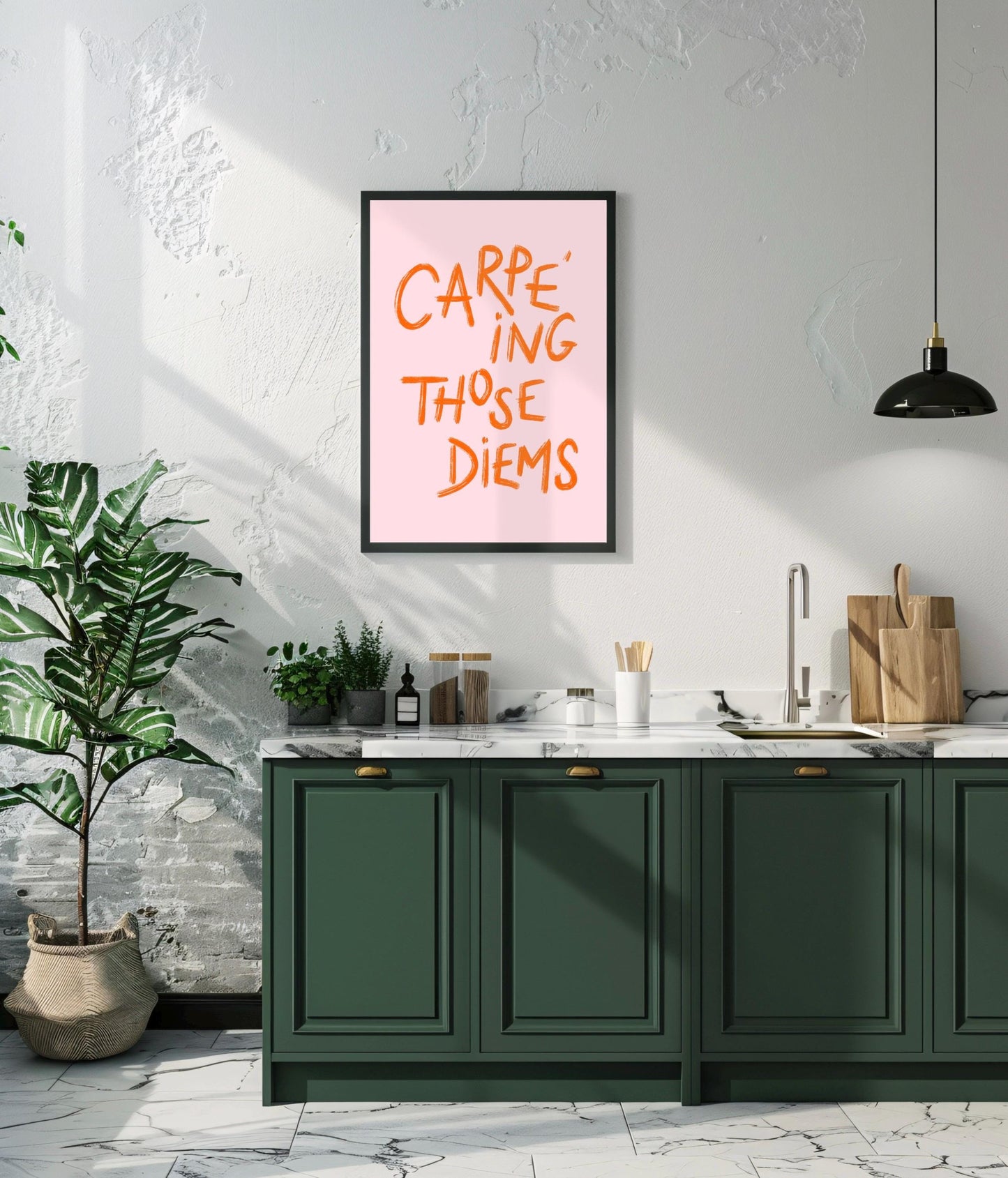 Carpe Diem Print: Inspirational Quote, Positive Affirmation, Wall Art, Poster