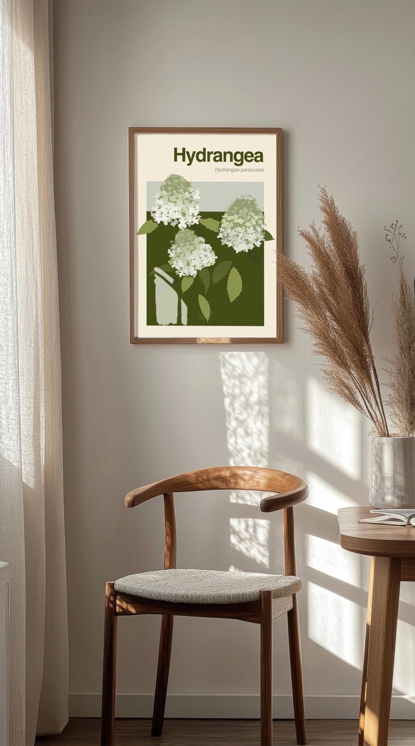 Hydrangea Wall Art: Flower Wall Decor, Poster